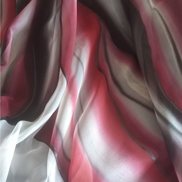Custom made full length black/grey, red and white gown - Picture 8 of 10